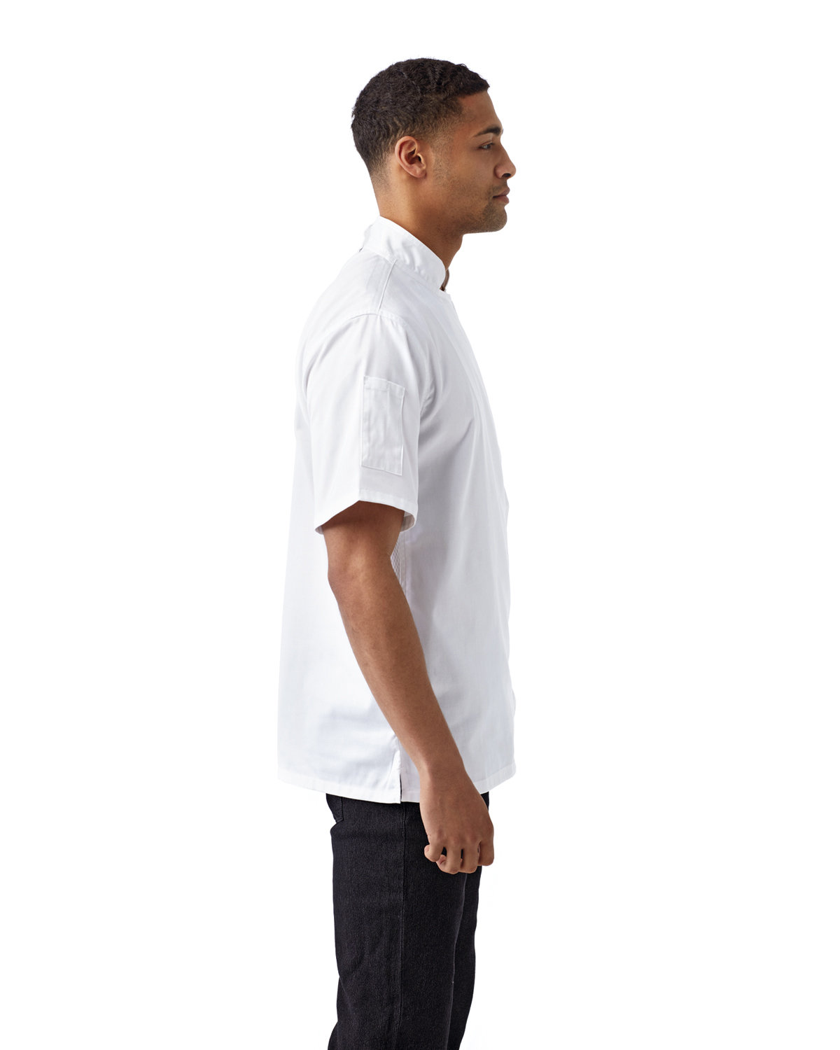 RP906 Artisan Collection by Reprime Unisex Zip-Close Short Sleeve Chefs Coat - Siide Image