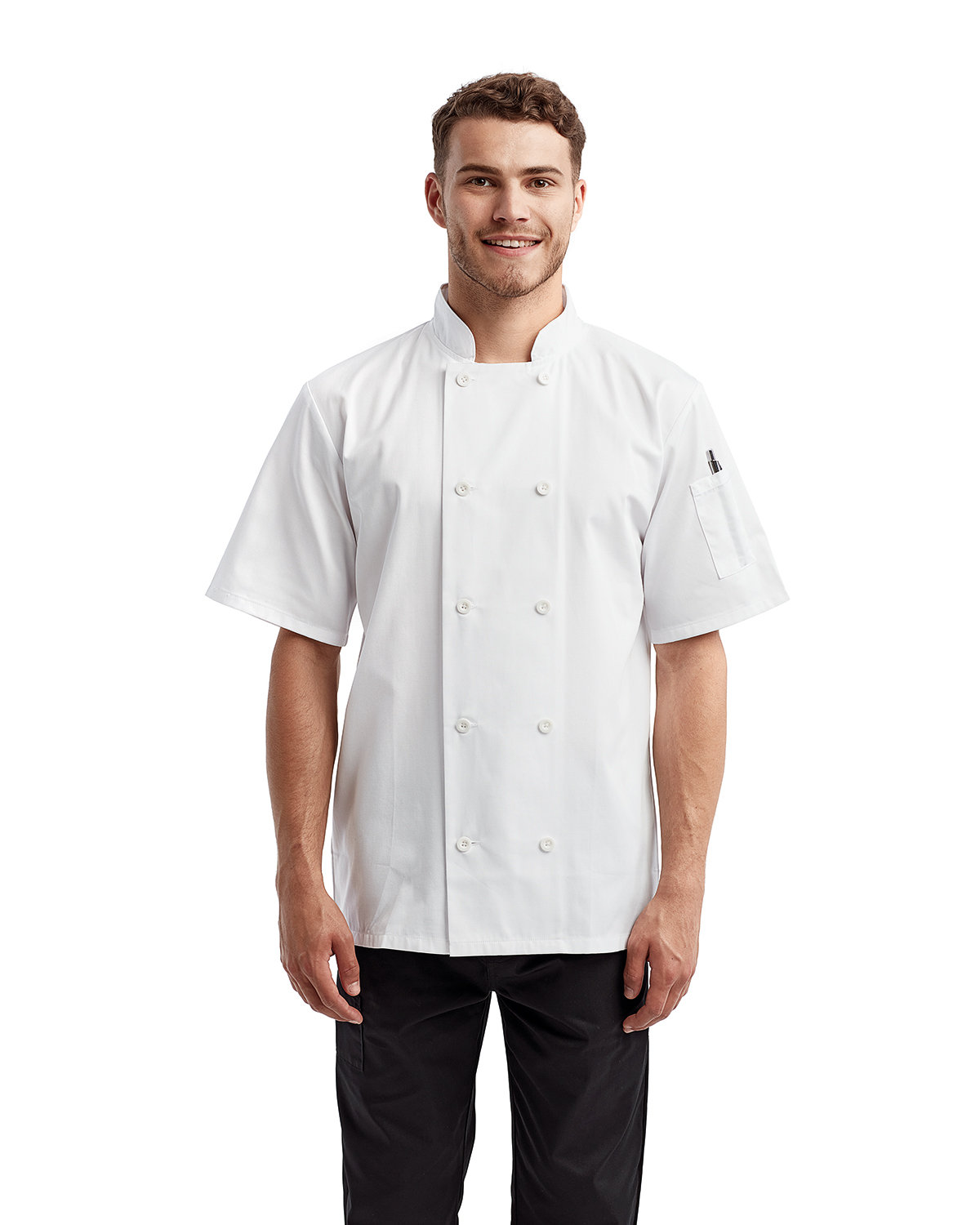 RP656 Artisan Collection by Reprime Unisex Short-Sleeve Sustainable Chefs Jacket