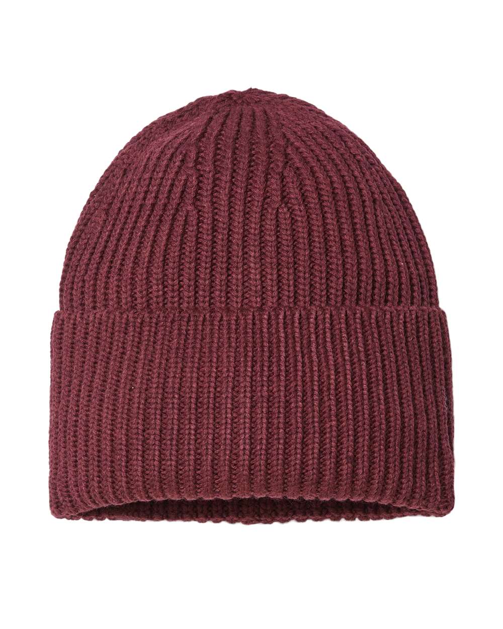 OAK Atlantis Headwear Sustainable Chunky Rib Cuffed Beanie - Back Image