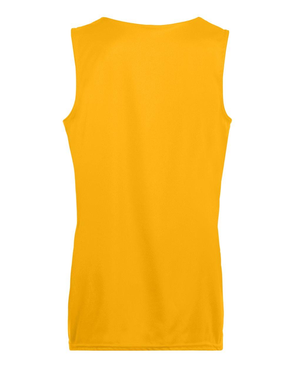 147 Augusta Drop Ship Ladies Wicking Polyester Reversible Sleeveless Jersey - Back Image