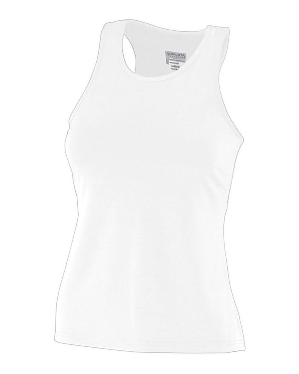1202 Augusta Sportswear Womens Solid Racerback Tank Top - Siide Image