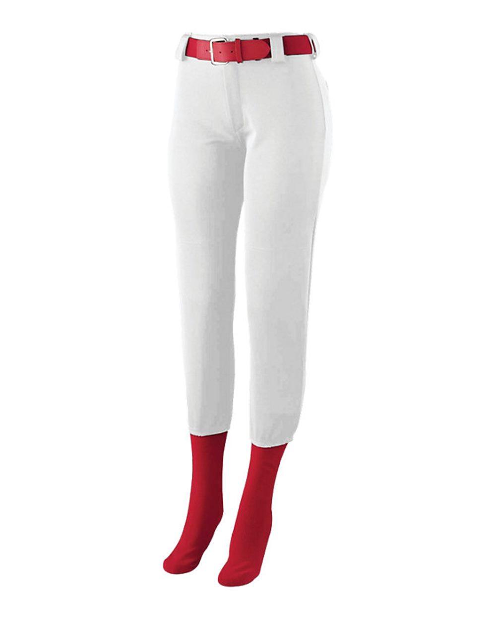 1240 Augusta Sportswear Womens Low Rise Homerun Pants - Siide Image