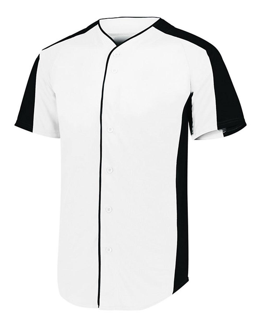 1655 Augusta Sportswear Full-Button Baseball Jersey - Siide Image