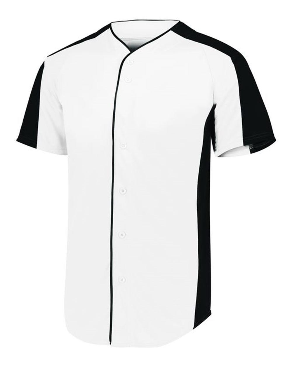 1656 Augusta Sportswear Youth Full-Button Baseball Jersey - Siide Image