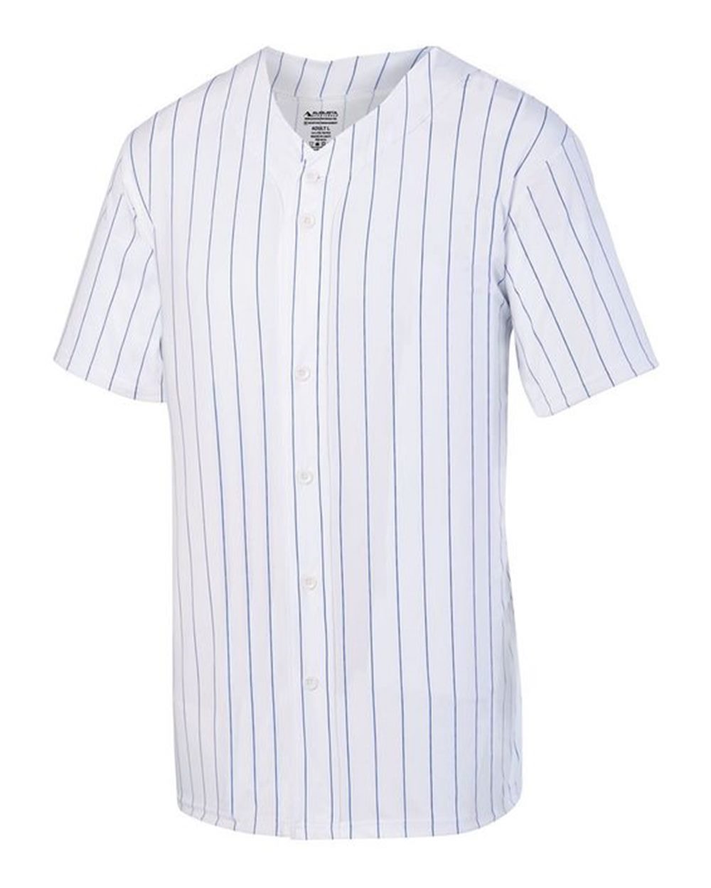 1686 Augusta Sportswear Youth Pinstripe Full-Button Jersey 1686 Augusta Sportswear Youth Pinstripe Full-Button Jersey - Siide Image
