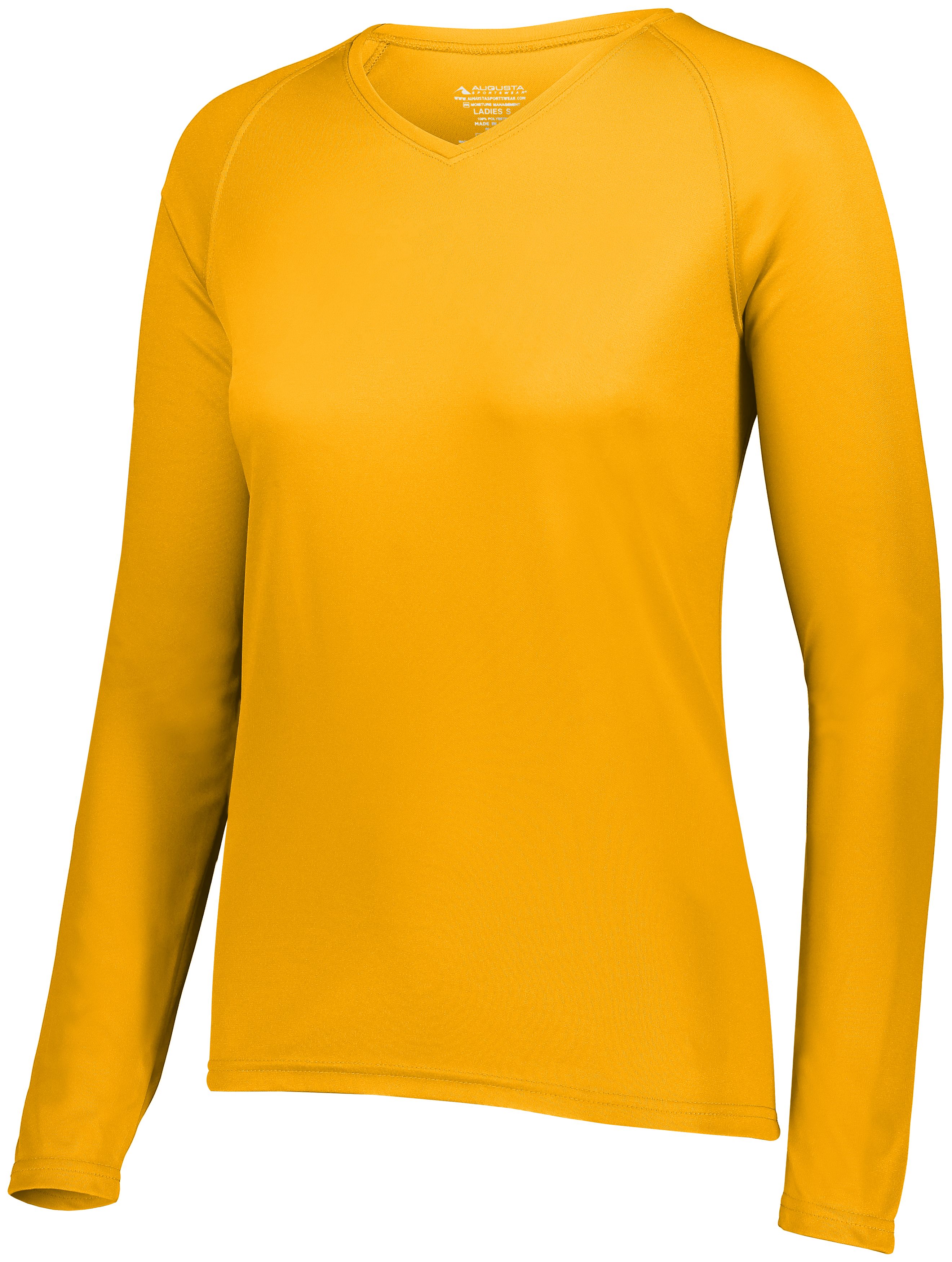 2797 Augusta Sportswear Womens Attain Wicking Long Sleeve V-Neck T-Shirt