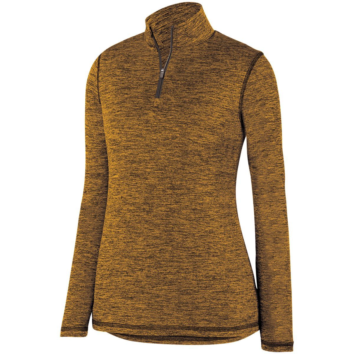 2957 Augusta Sportswear LADIES INTENSIFY BLACK HEATHER 1/4 ZIP PULLOVER - Back Image