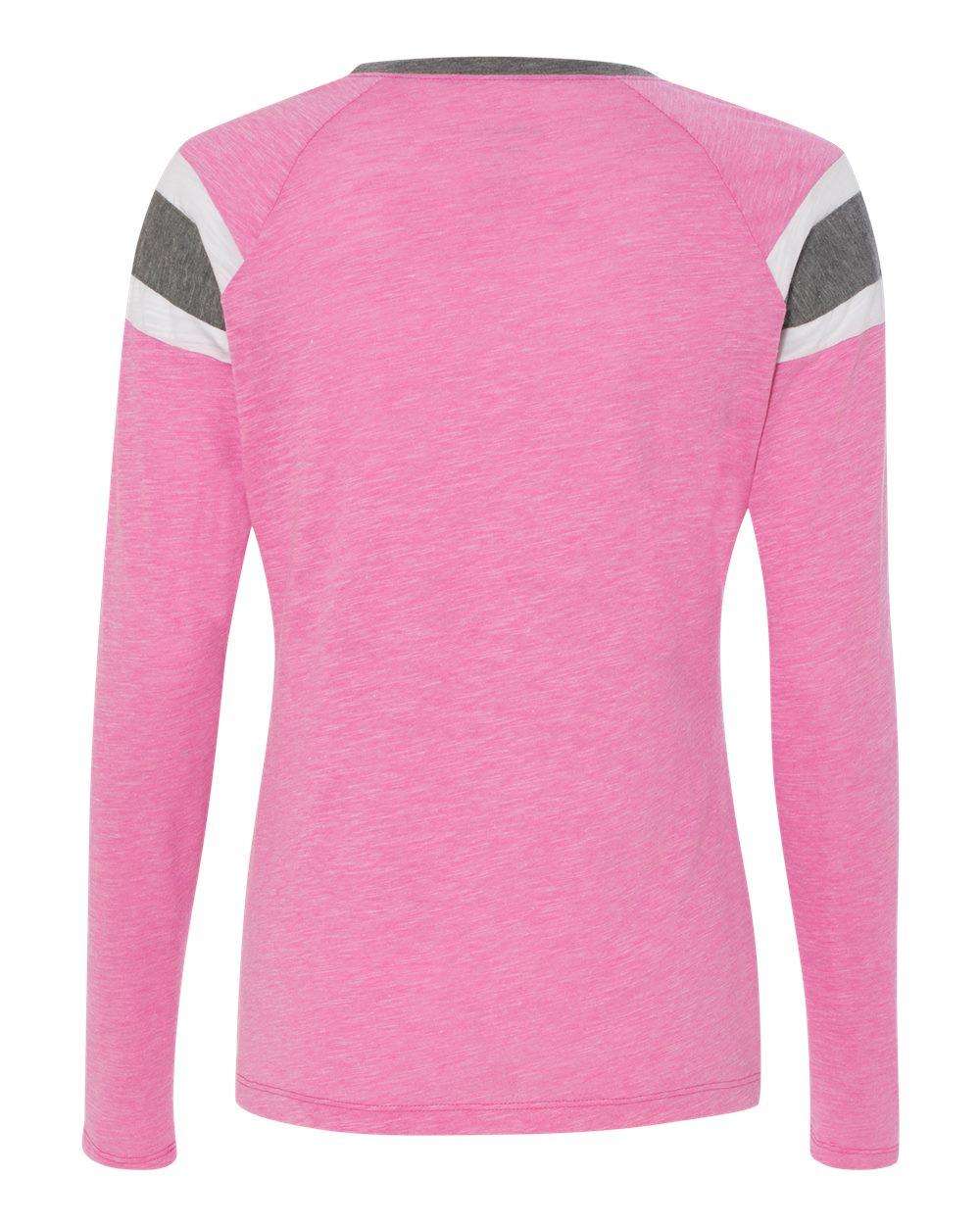 3012 Augusta Sportswear Womens Long Sleeve Fanatic T-Shirt - Back Image