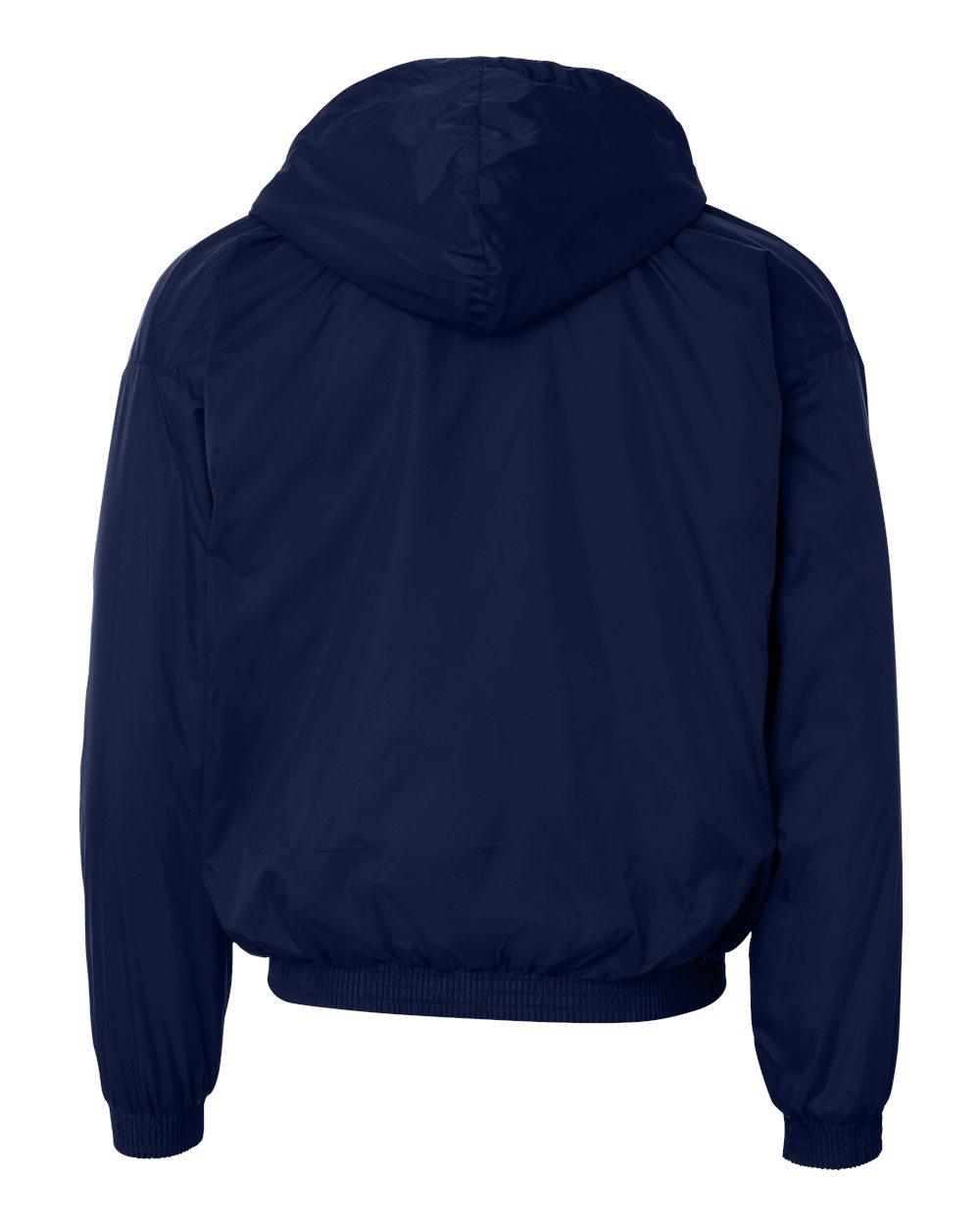 3280 Augusta Sportswear HOODED TAFFETA JACKET/FLEECE LINED - Back Image