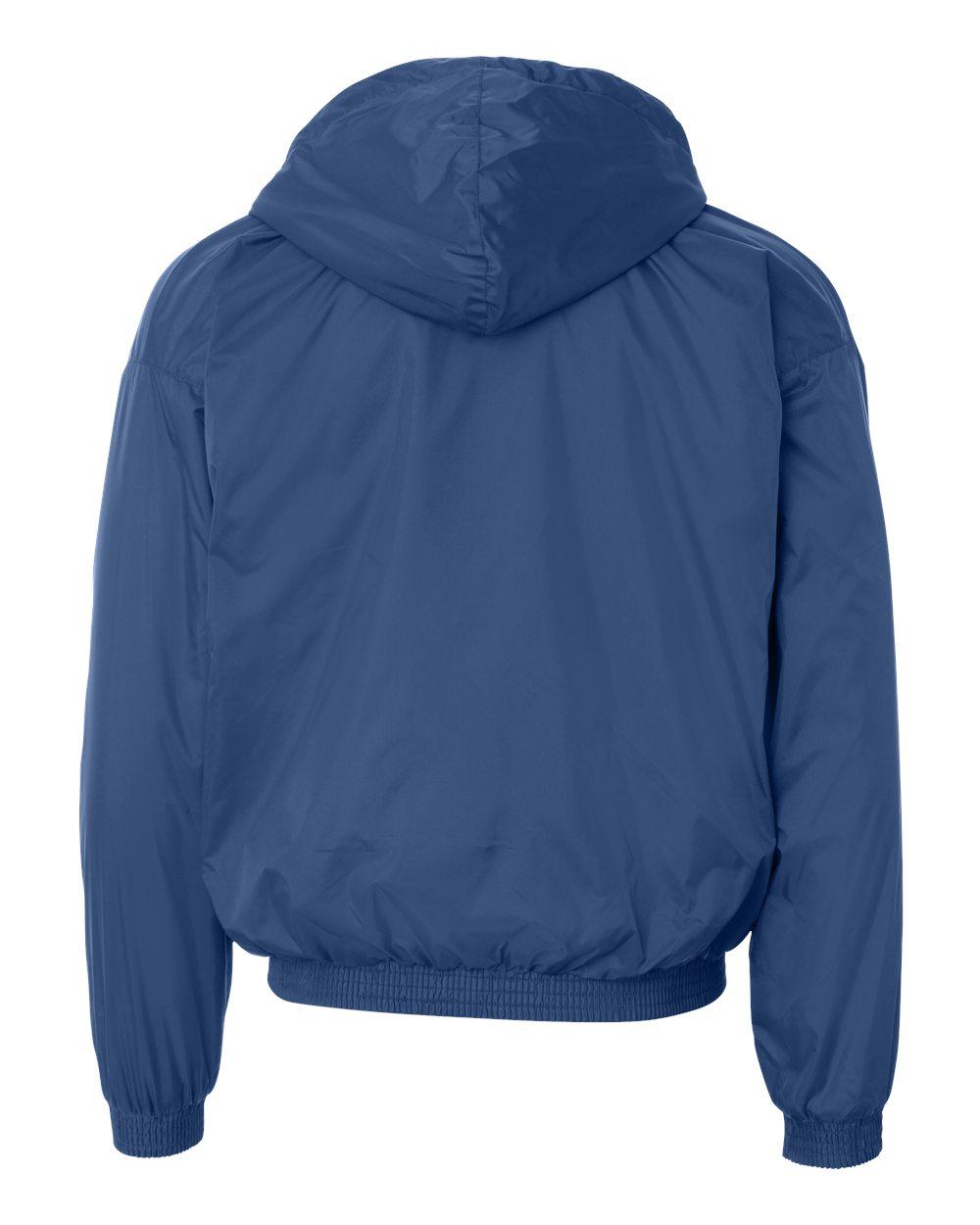 3280 Augusta Sportswear HOODED TAFFETA JACKET/FLEECE LINED - Back Image