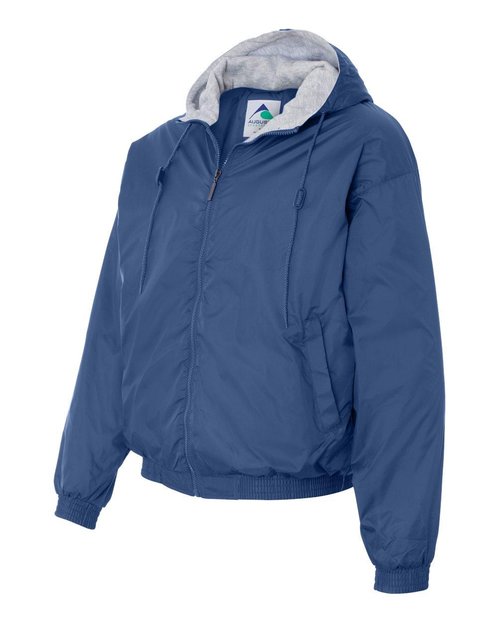 3280 Augusta Sportswear HOODED TAFFETA JACKET/FLEECE LINED - Siide Image