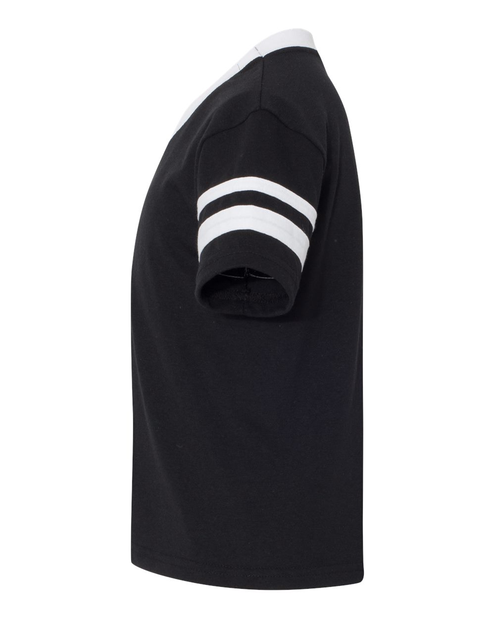 361 Augusta Sportswear Youth V-Neck Jersey with Striped Sleeves - Siide Image