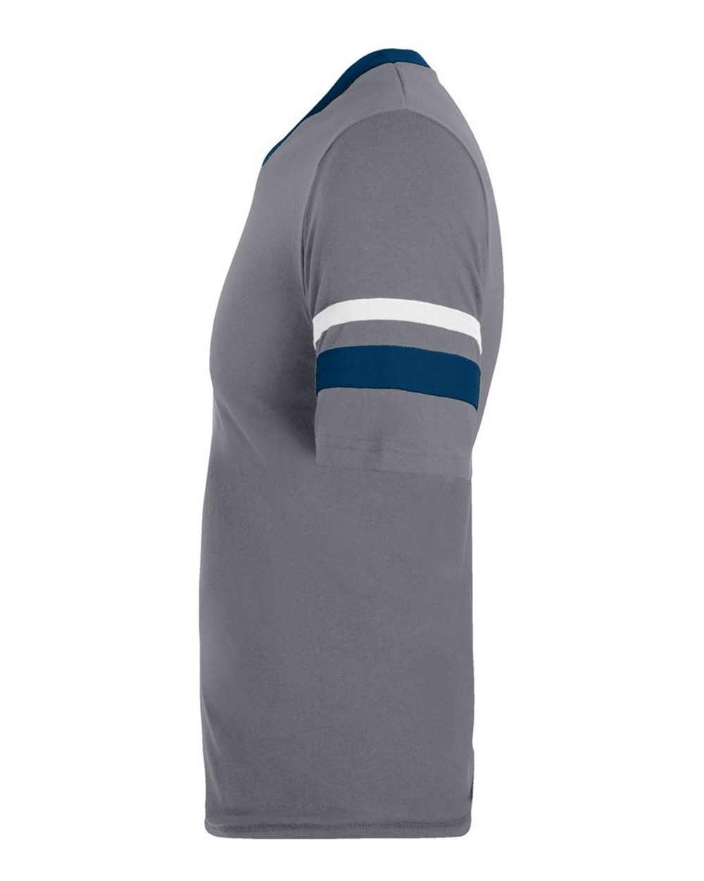 361 Augusta Sportswear Youth V-Neck Jersey with Striped Sleeves - Siide Image