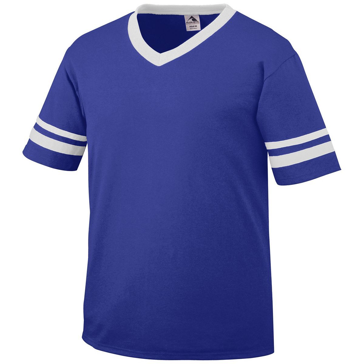 361 Augusta Sportswear Youth V-Neck Jersey with Striped Sleeves 361 Augusta Sportswear Youth V-Neck Jersey with Striped Sleeves