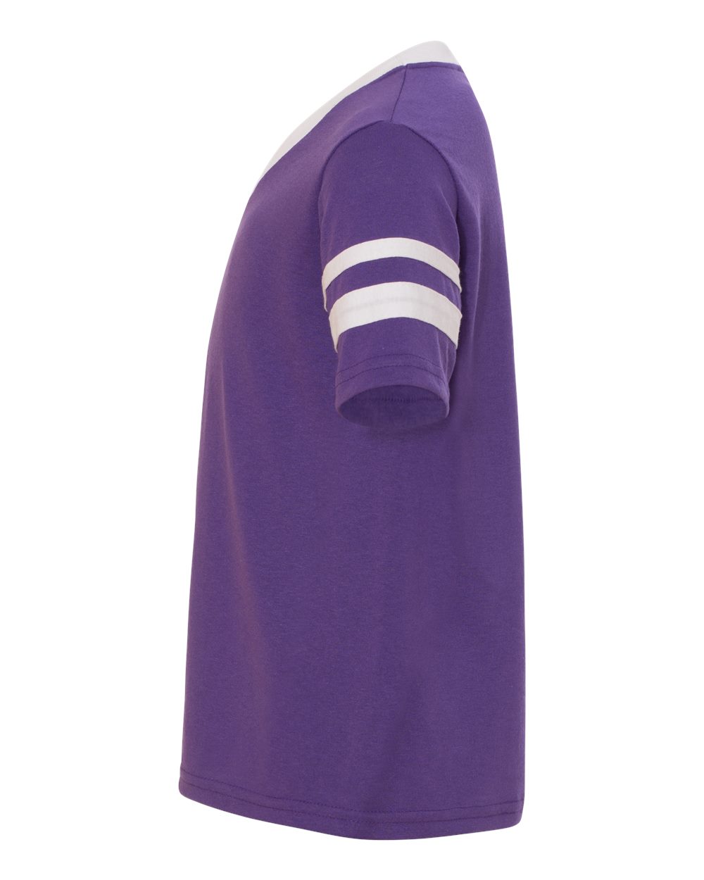 361 Augusta Sportswear Youth V-Neck Jersey with Striped Sleeves 361 Augusta Sportswear Youth V-Neck Jersey with Striped Sleeves - Siide Image