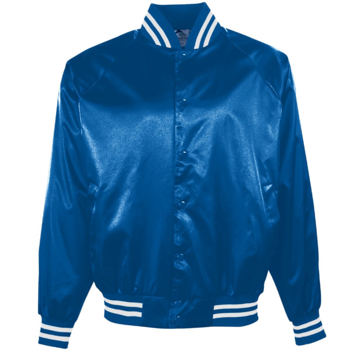 3610 Augusta Sportswear SATIN BASEBALL JACKET/STRIPED TRIM 3610 Augusta Sportswear SATIN BASEBALL JACKET/STRIPED TRIM