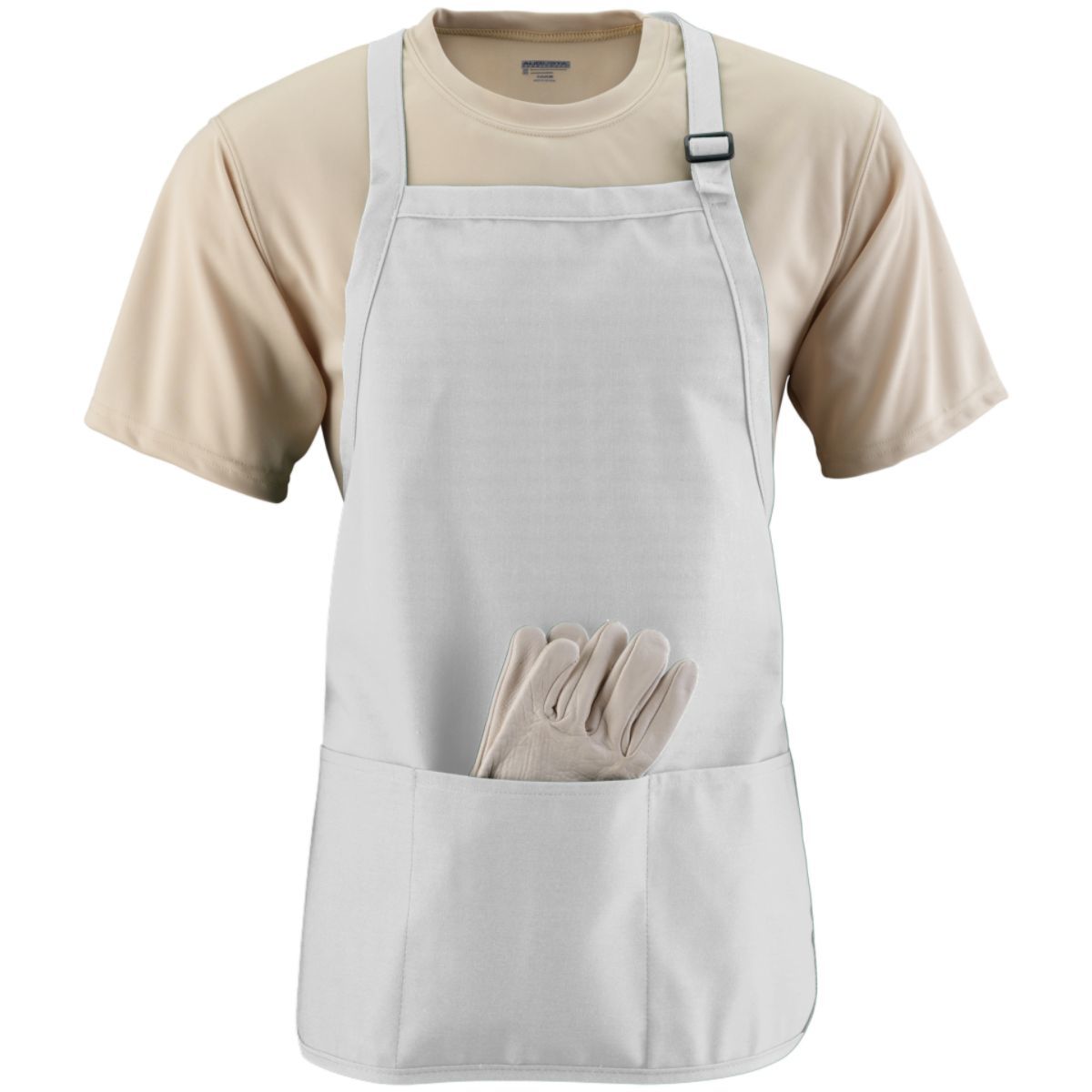 4250 Augusta Sportswear Medium Length Apron with Pouch - Back Image
