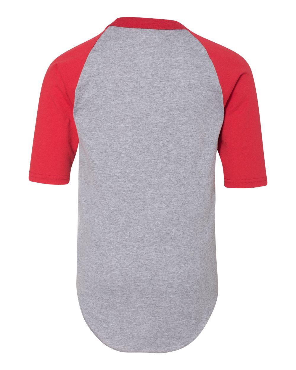 4421 Augusta Sportswear Youth Three-Quarter Sleeve Baseball Jersey - Back Image