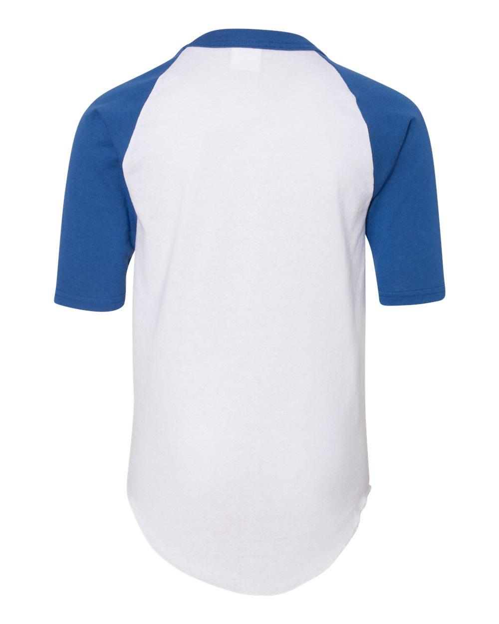 4421 Augusta Sportswear Youth Three-Quarter Sleeve Baseball Jersey - Back Image