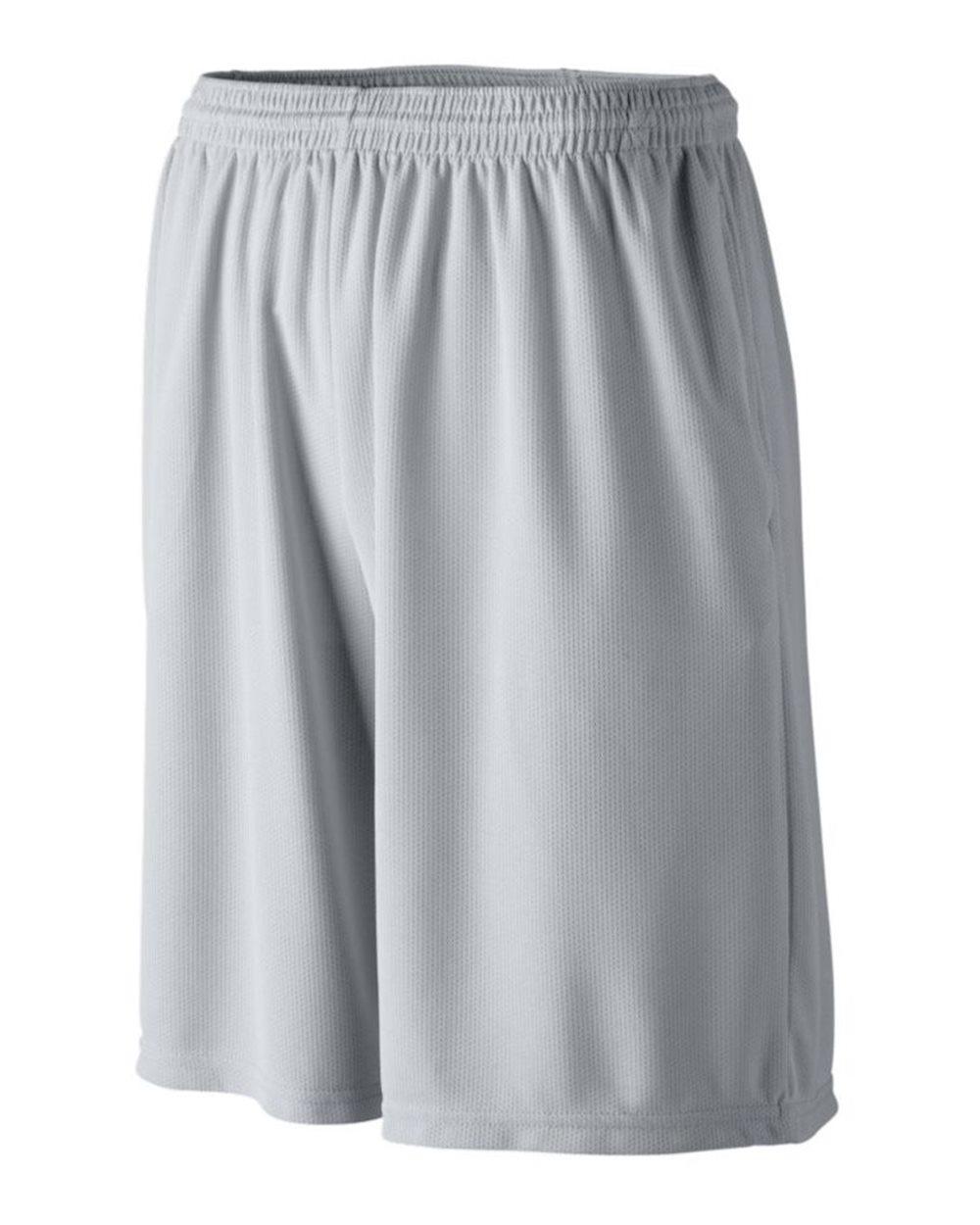 803 Augusta Sportswear Longer Length Wicking Shorts with Pockets 803 Augusta Sportswear Longer Length Wicking Shorts with Pockets - Siide Image