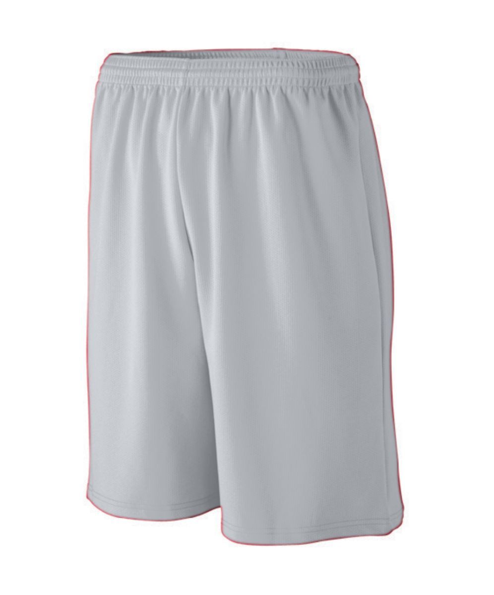 809 Augusta Sportswear YOUTH LONGER LENGTH WICKING MESH ATHLETIC SHORTS - Back Image