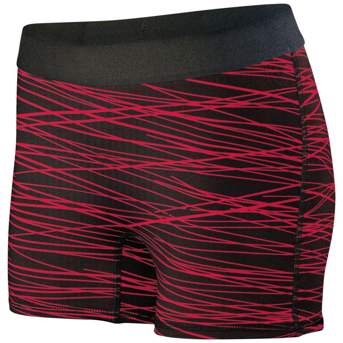 2625 Augusta Sportswear Womens Hyperform Fitted Shorts - Back Image