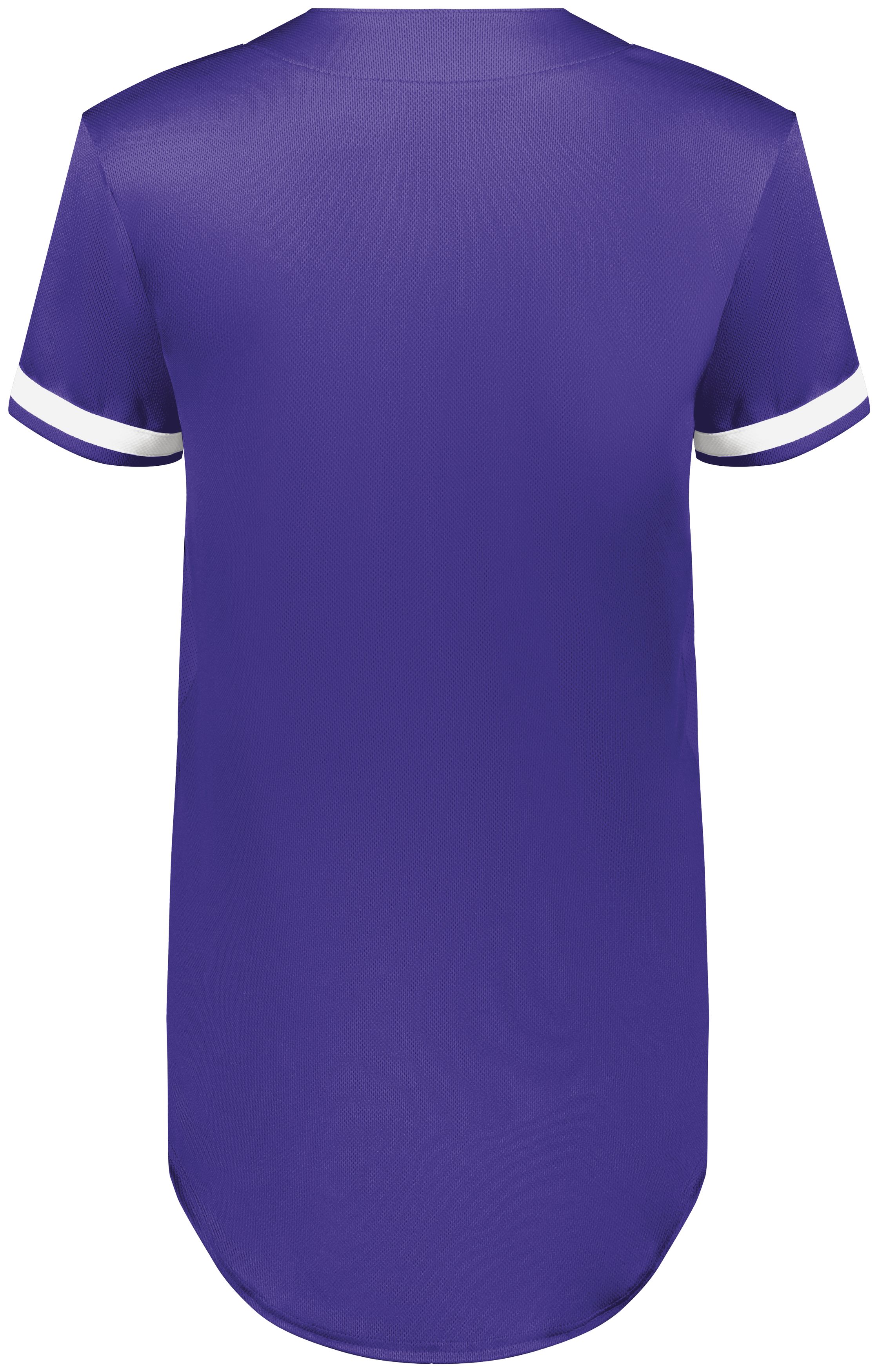 6920 Augusta Sportswear Girls Cutter+ Full Button Softball Jersey - Back Image