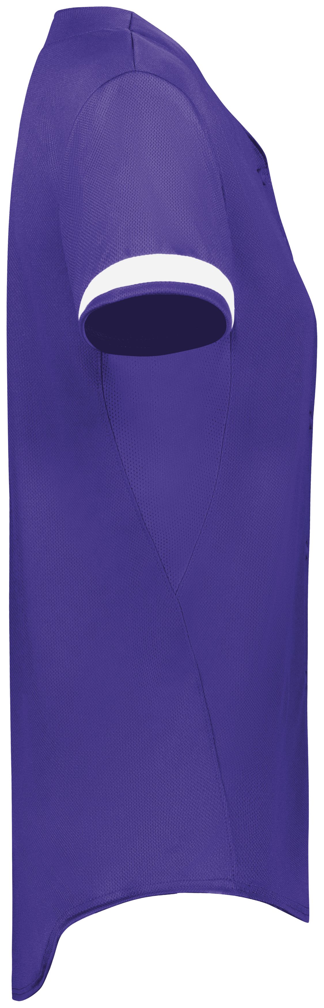 6920 Augusta Sportswear Girls Cutter+ Full Button Softball Jersey - Siide Image