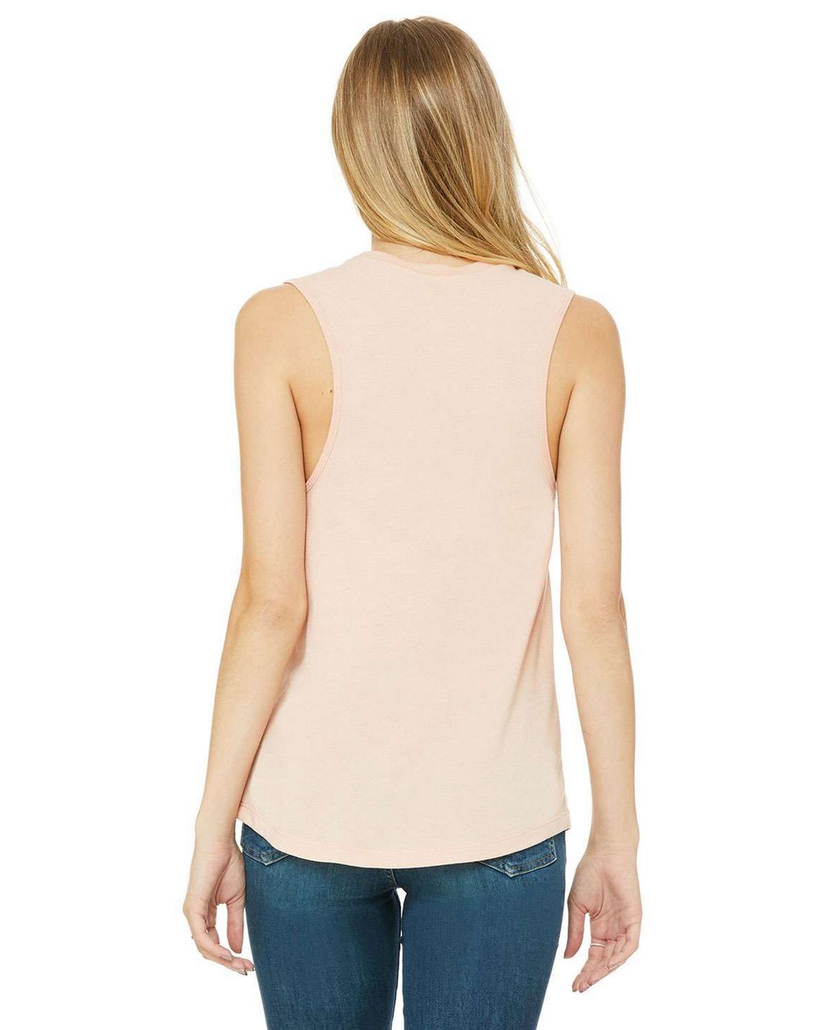 B6003 Bella + Canvas Ladies Jersey Muscle Tank - Back Image