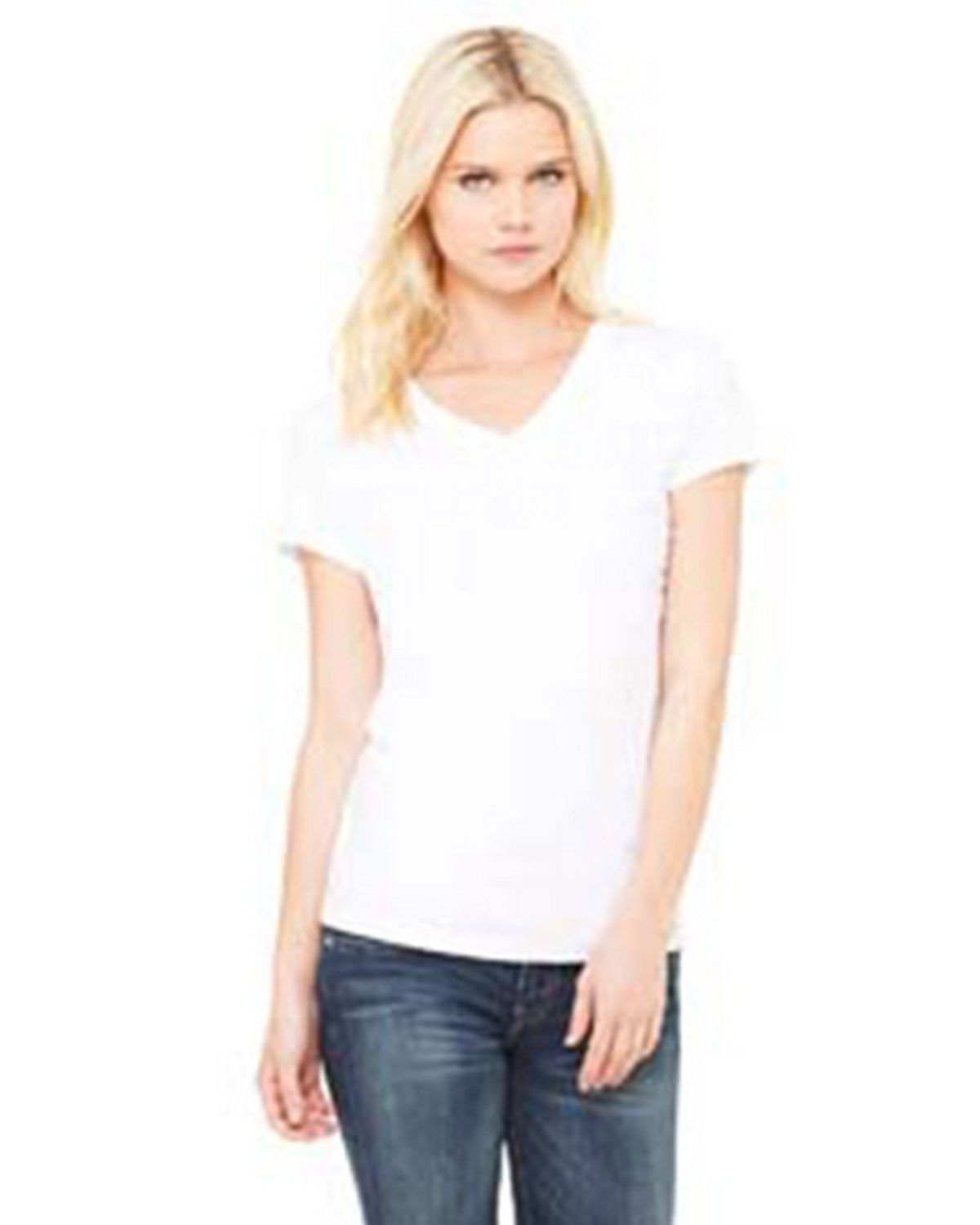 B6005 Bella + Canvas Ladies Jersey Short-Sleeve V-Neck T-Shirt