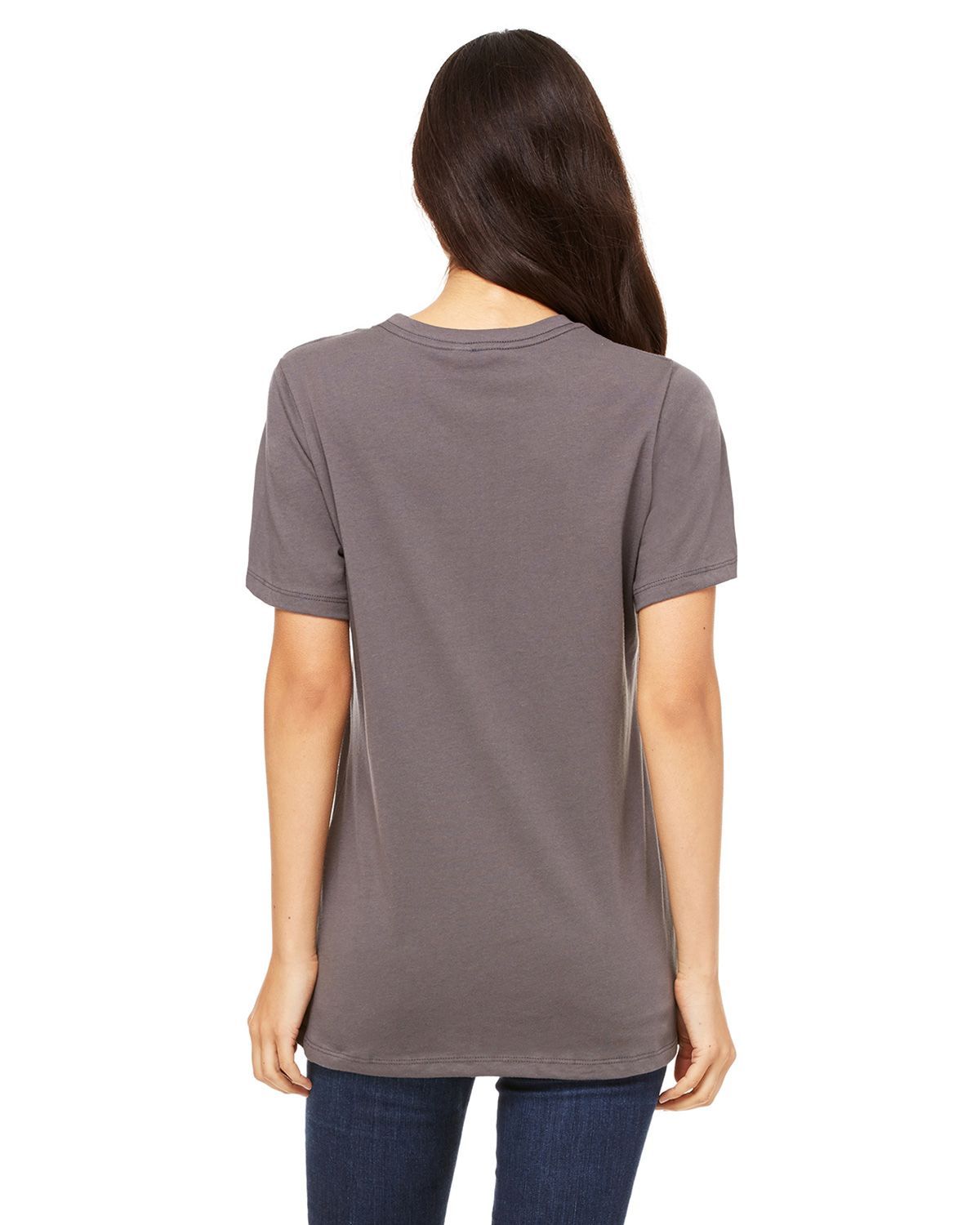 Bella + Canvas Direct to Film (DTF) B6400 Ladies Relaxed Jersey Short-Sleeve T-Shirt - Back Image