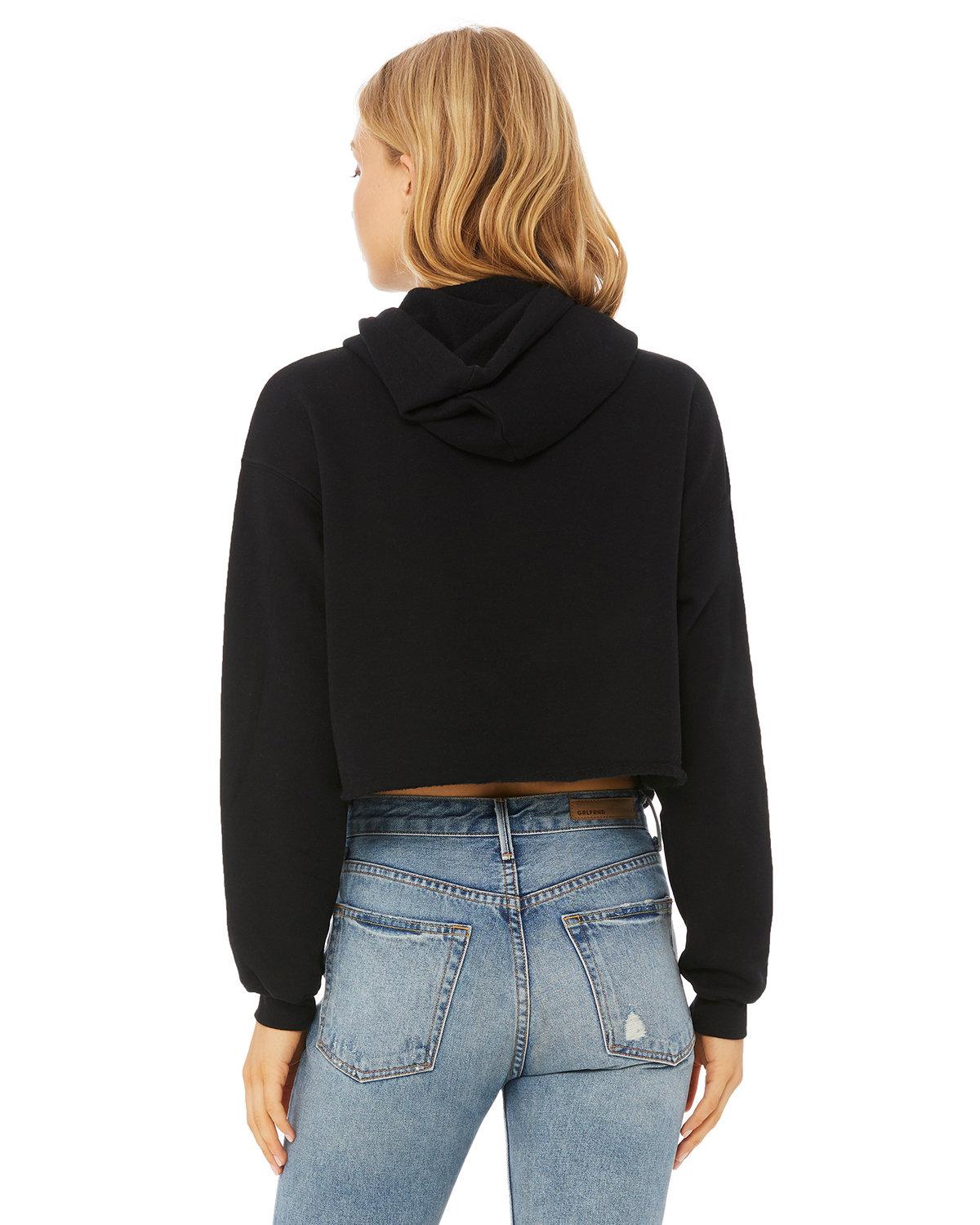 B7502 Bella + Canvas Ladies Cropped Fleece Hoodie B7502 Bella + Canvas Ladies Cropped Fleece Hoodie - Back Image