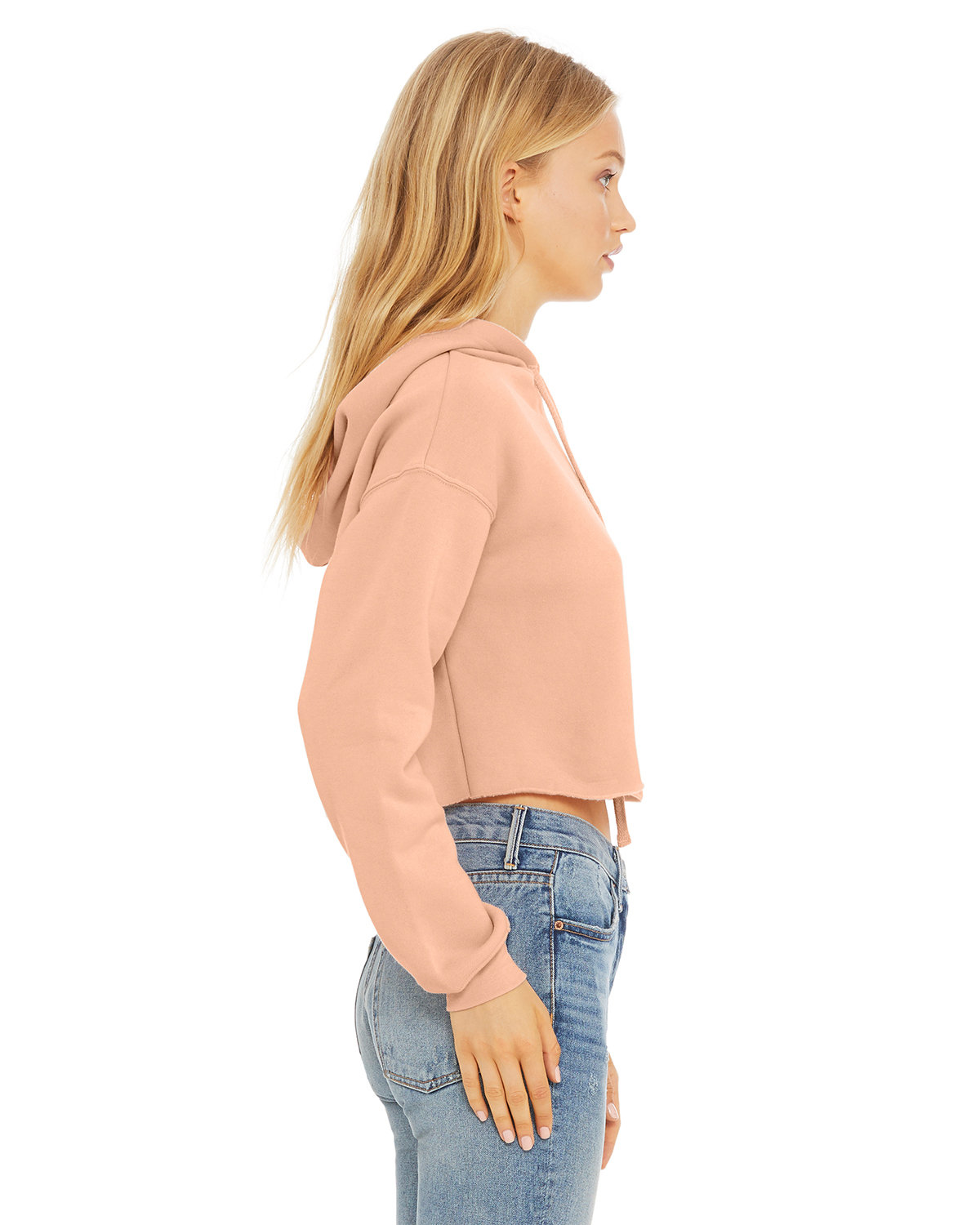 B7502 Bella + Canvas Ladies Cropped Fleece Hoodie - Siide Image
