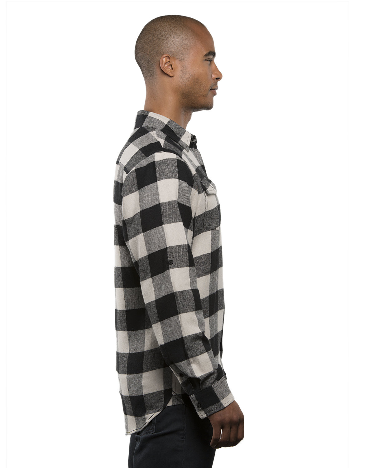 B8210 Burnside Mens Plaid Flannel Shirt - Siide Image