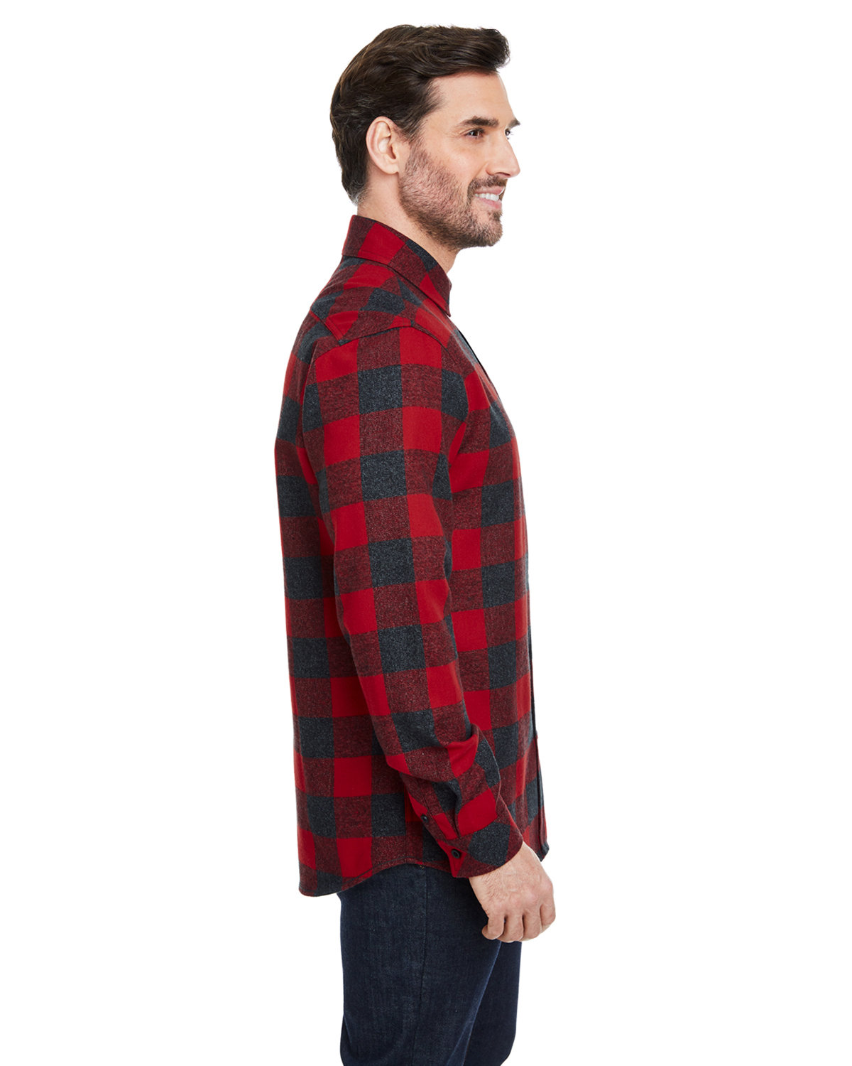 B8212 Burnside Woven Plaid Flannel With Biased Pocket - Siide Image