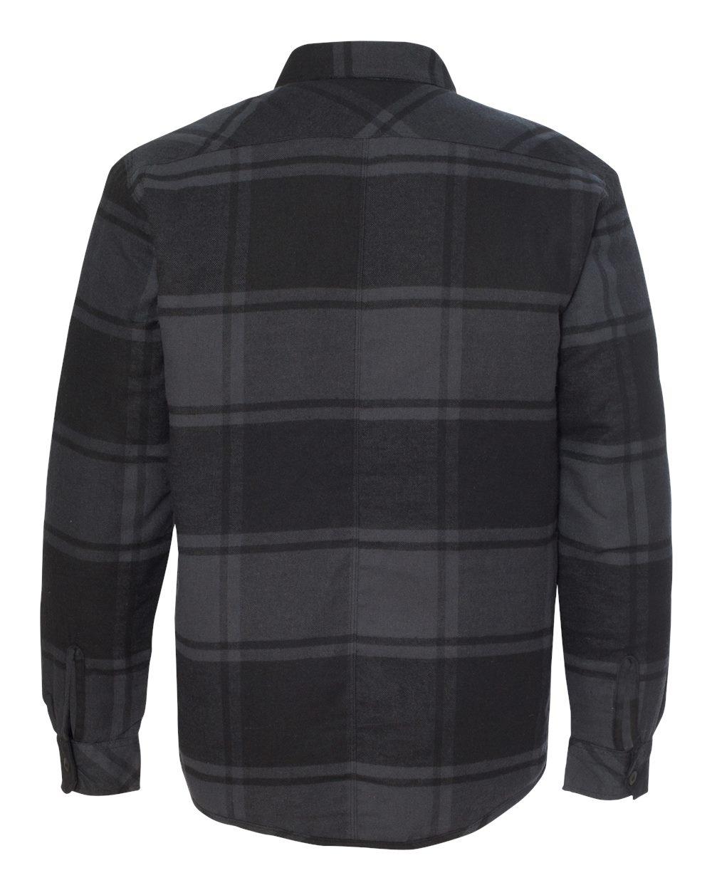 B8610 Burnside Adult Quilted Flannel Jacket - Back Image