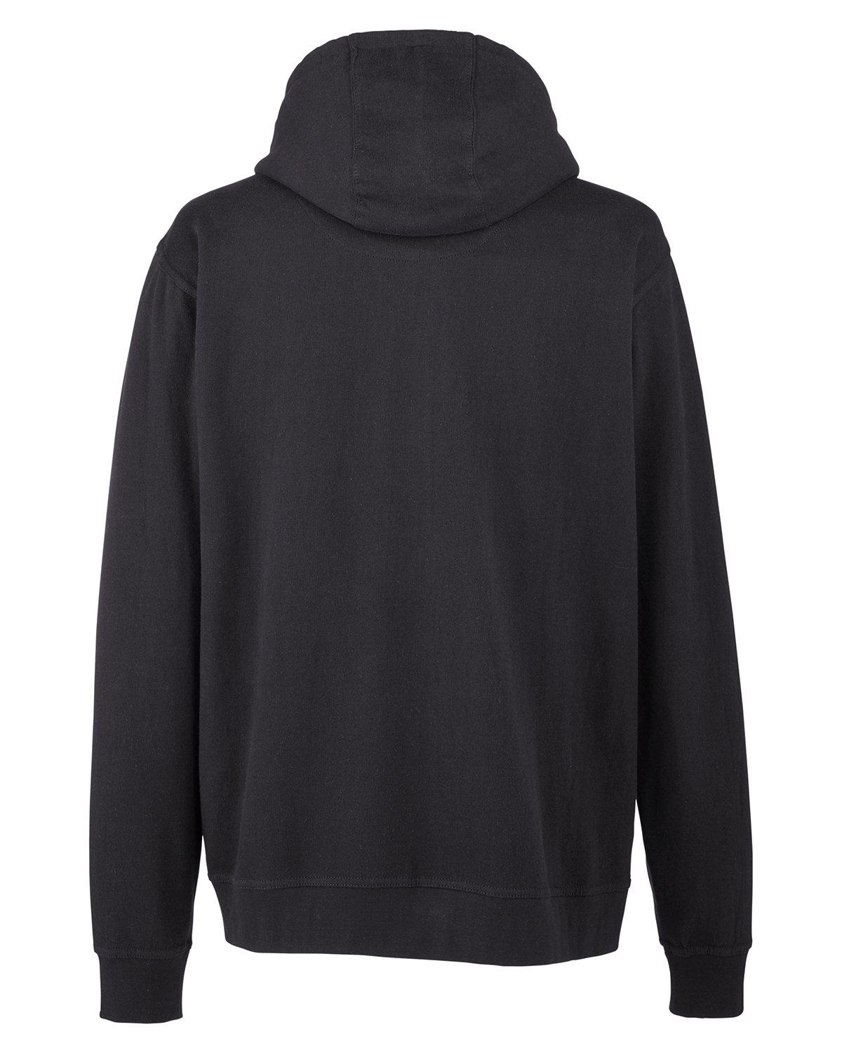 B8615 Burnside Mens French Terry Full-Zip Hooded Sweatshirt - Back Image