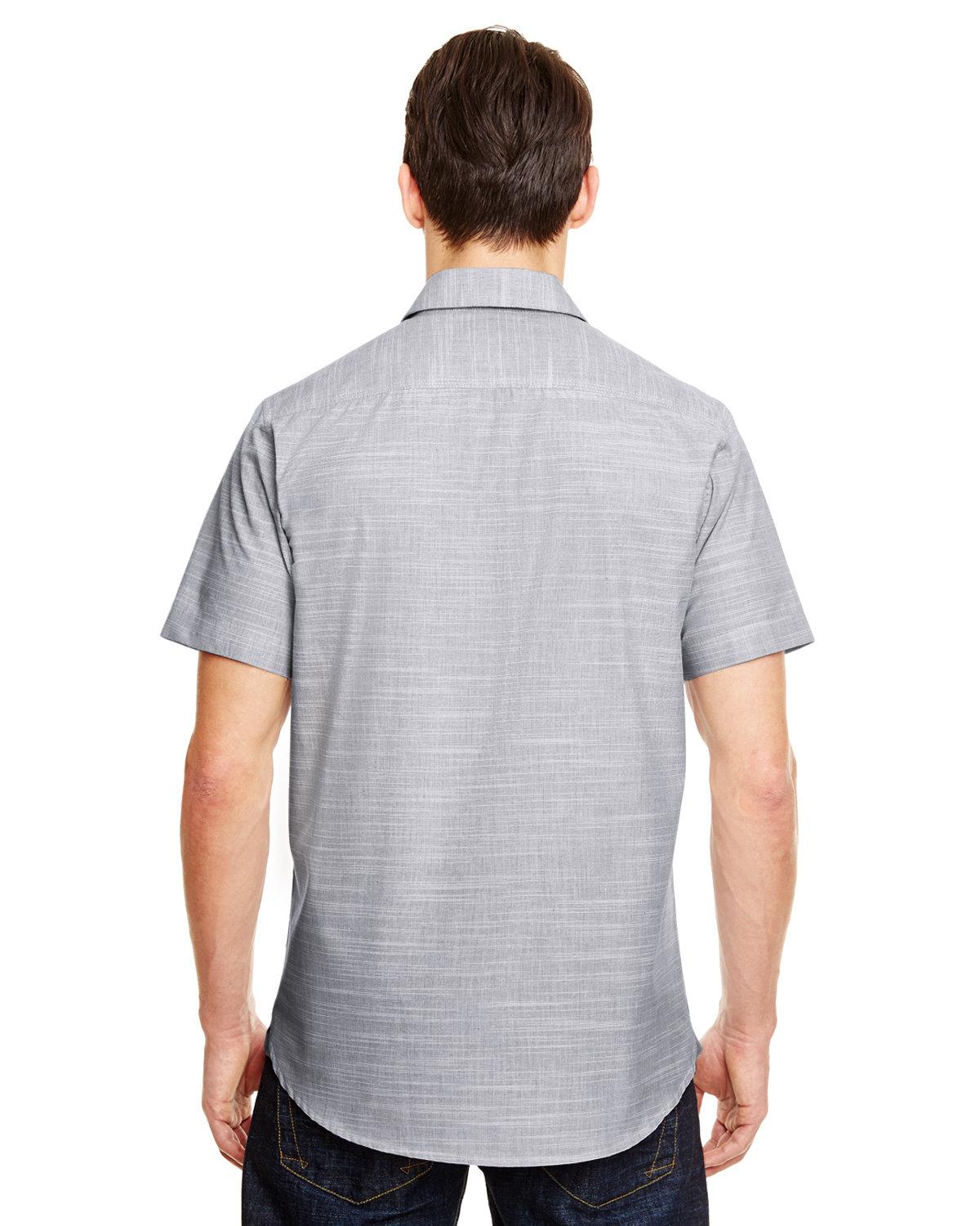 B9247 Burnside Mens Textured Woven Shirt - Back Image