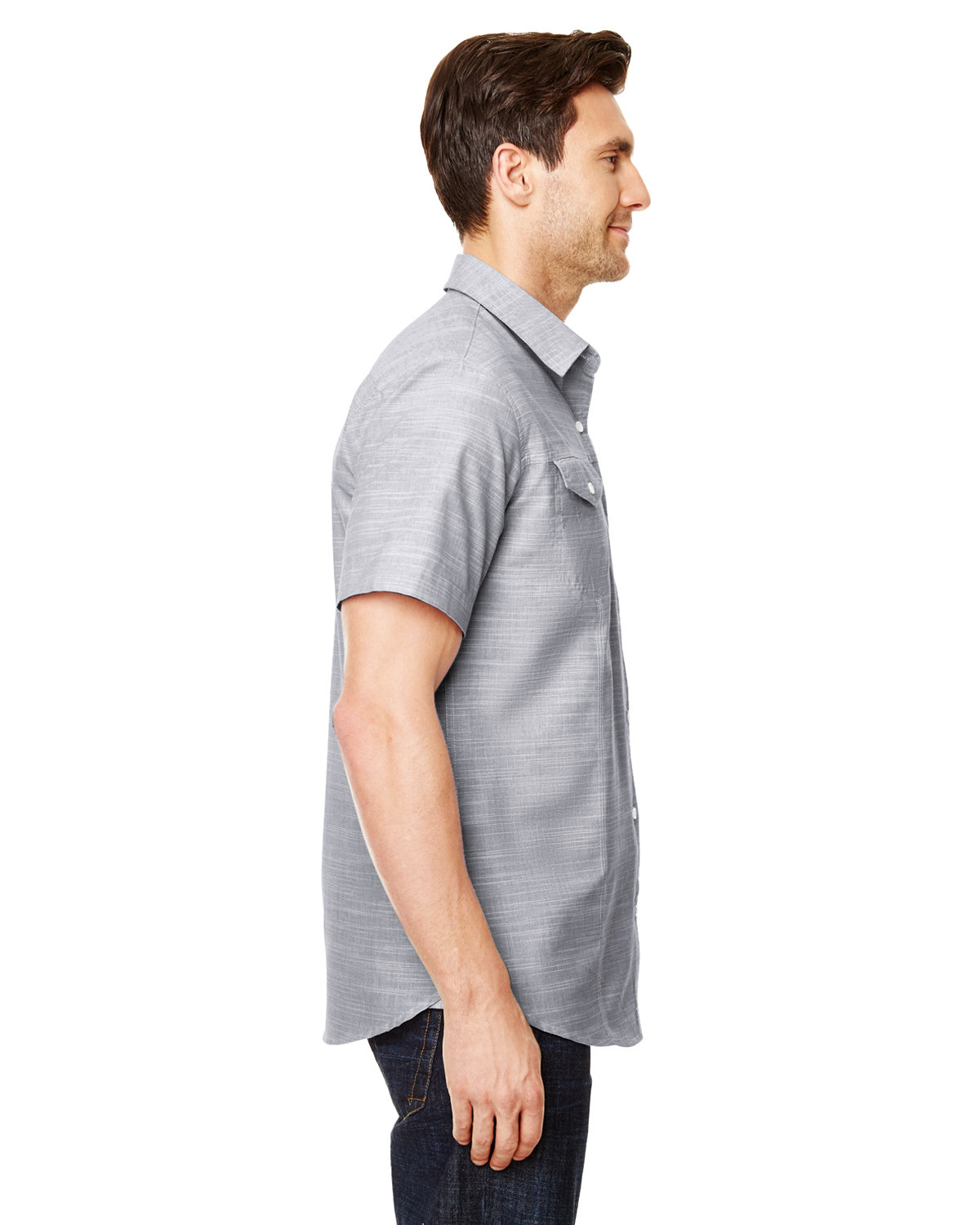 B9247 Burnside Mens Textured Woven Shirt - Siide Image