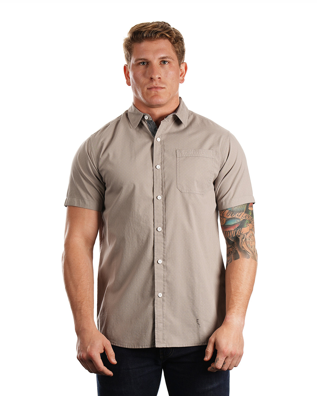 B9290 Burnside Mens Peached Poplin Short Sleeve Woven Shirt B9290 Burnside Mens Peached Poplin Short Sleeve Woven Shirt
