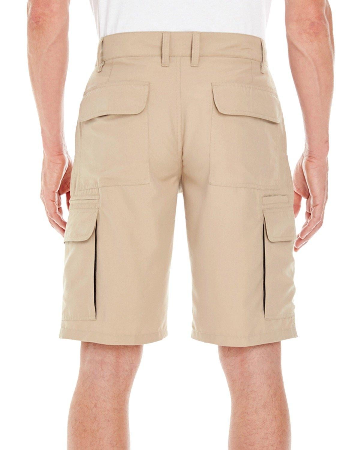 B9803 Burnside Mens Microfiber Cargo Short - Back Image