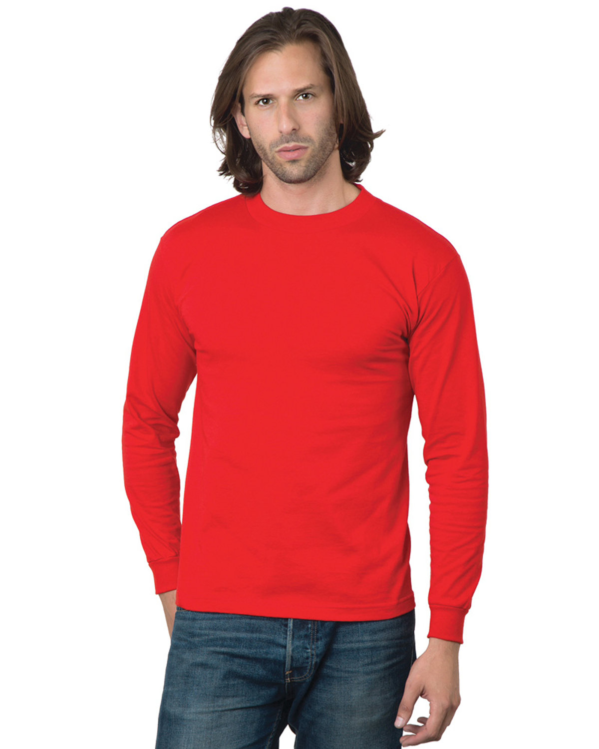 BA2955 Bayside Adult 6.1 oz., Cotton Long Sleeve T-Shirt