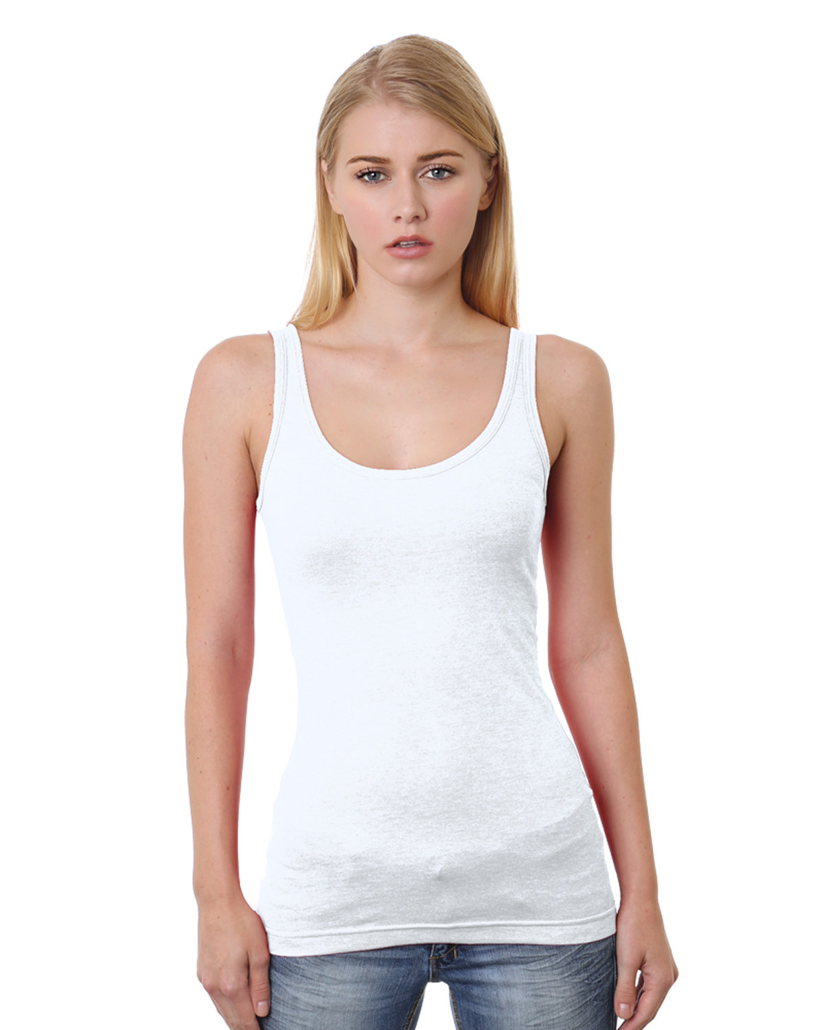 BA3410 Bayside Juniors 4.2 oz., Fine Jersey Tank Top