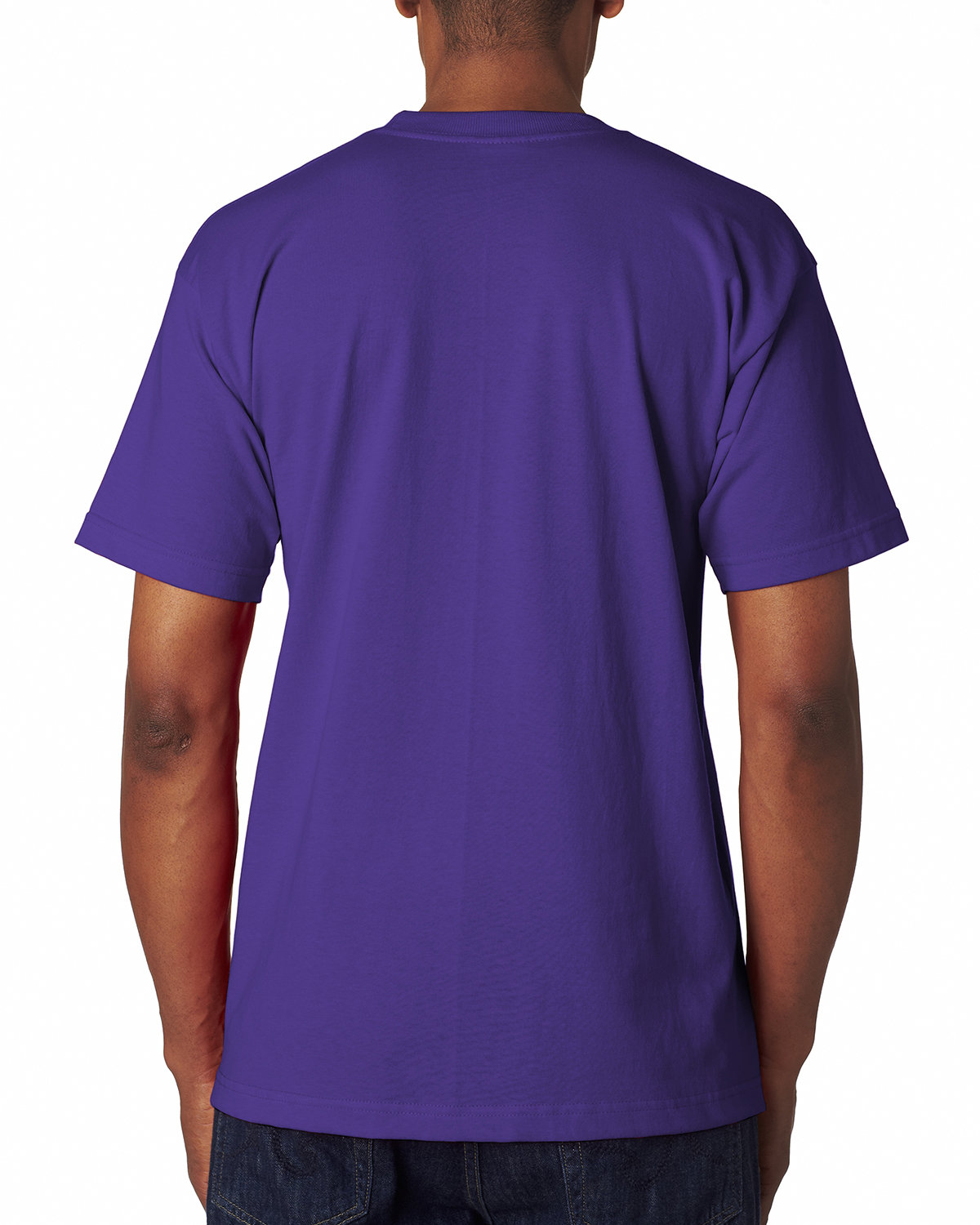 BA7100 Bayside Adult 6.1 oz., 100% Cotton Pocket T-Shirt - Back Image