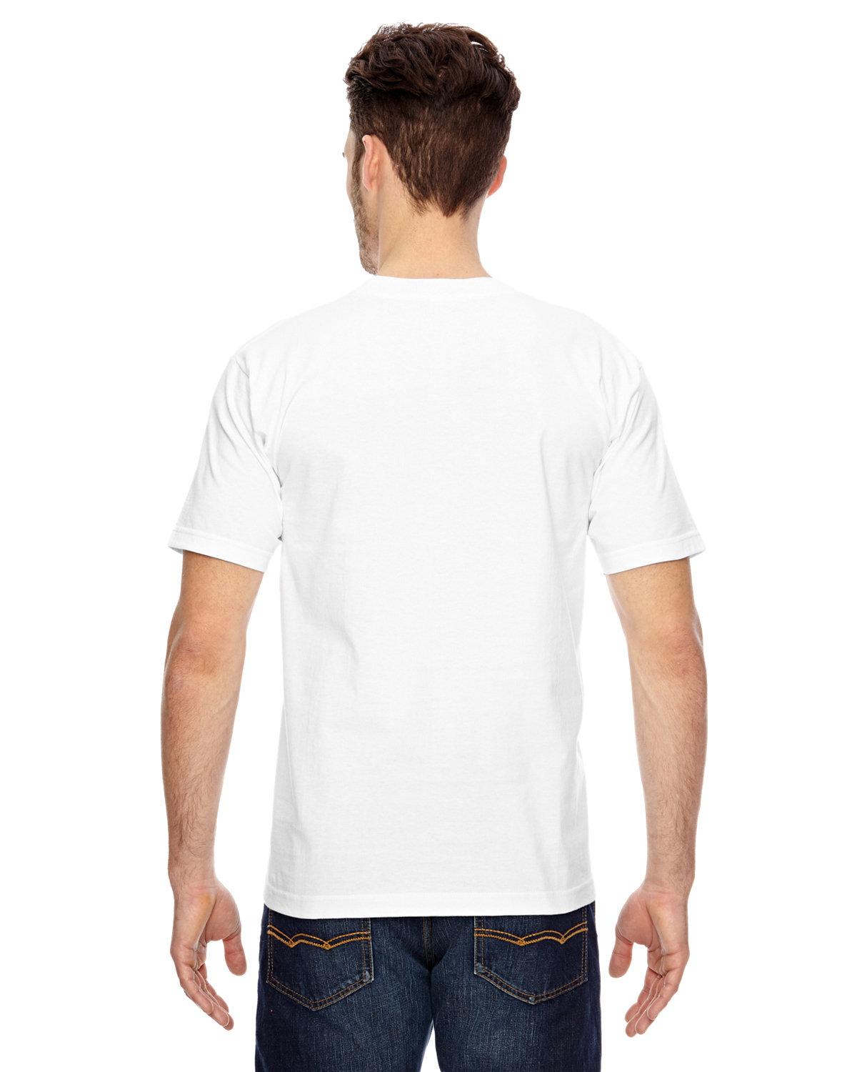 BA7100 Bayside Adult 6.1 oz., 100% Cotton Pocket T-Shirt - Back Image