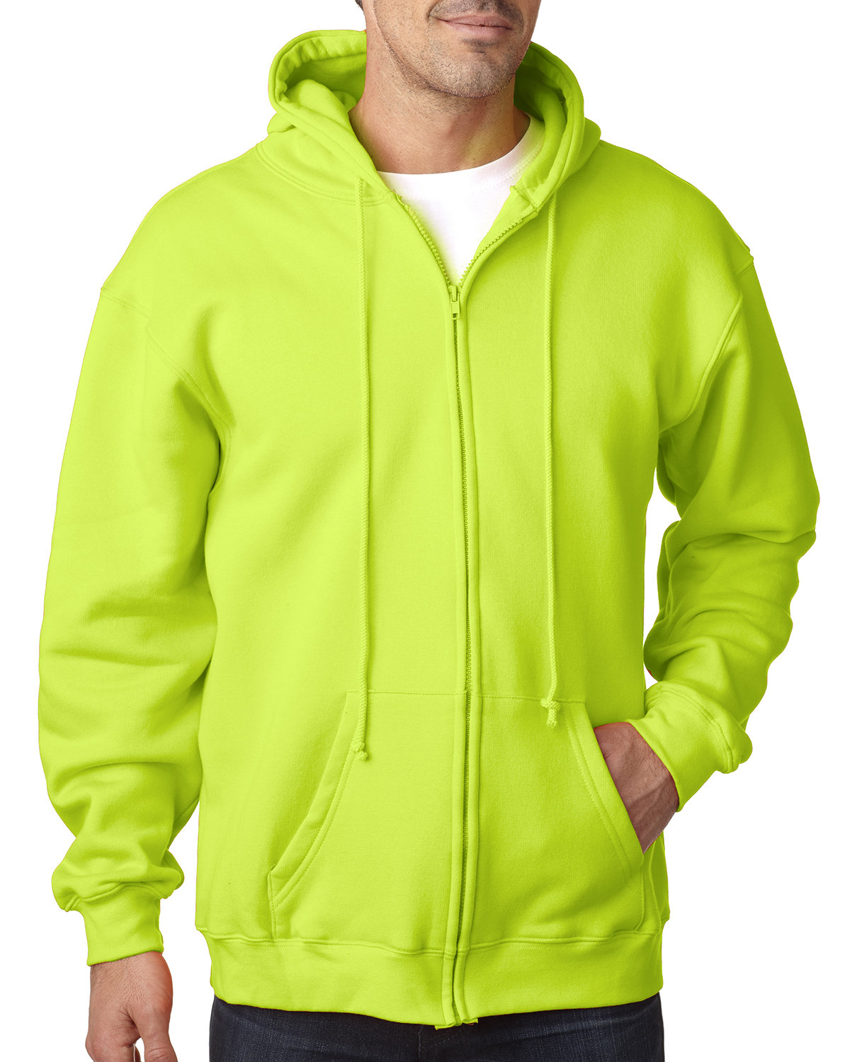 BA900 Bayside Adult 9.5oz., 80% cotton/20% polyester Full-Zip Hooded Sweatshirt BA900 Bayside Adult 9.5oz., 80% cotton/20% polyester Full-Zip Hooded Sweatshirt