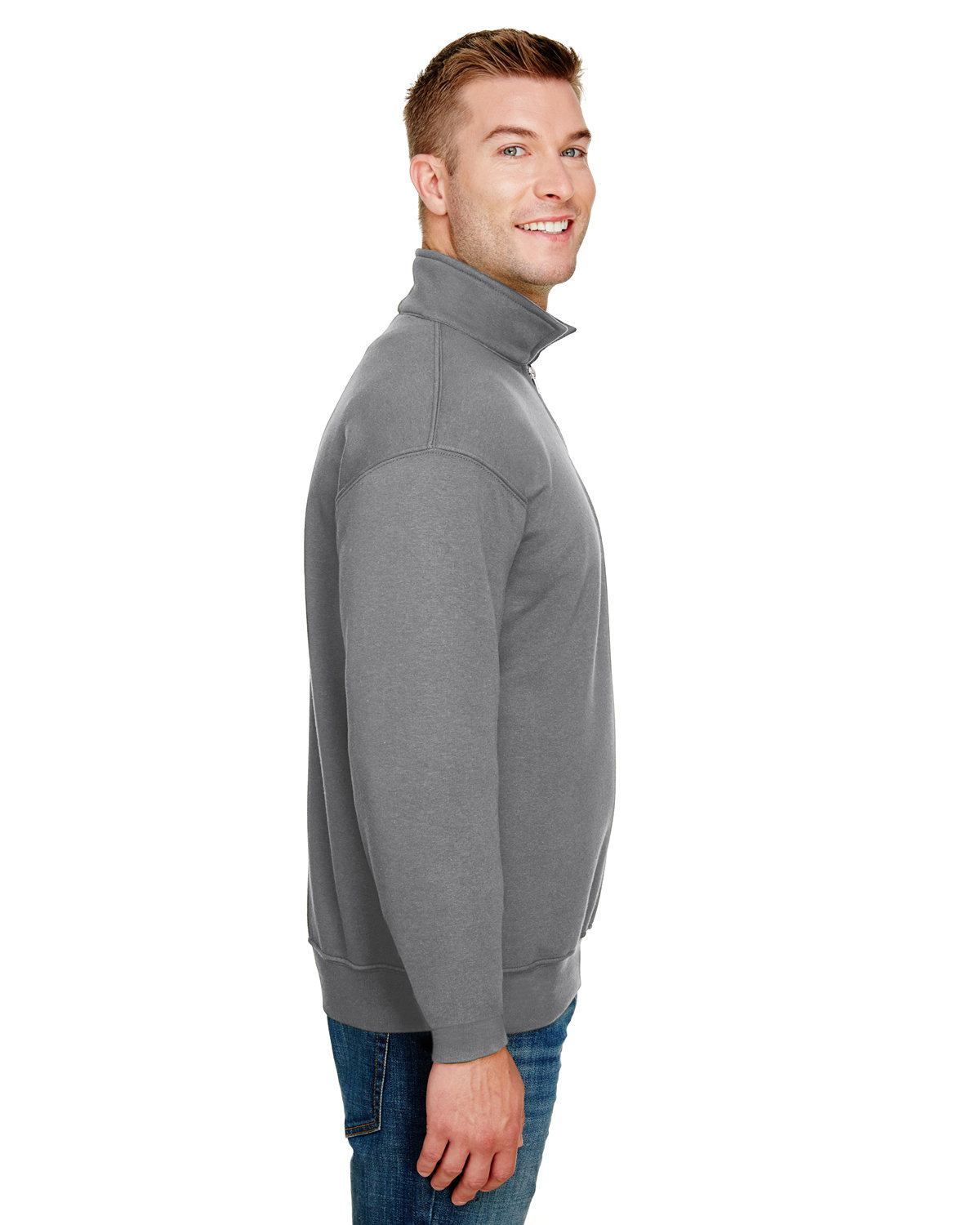 BA920 Bayside Unisex 9.5 oz., 80/20 Quarter-Zip Pullover Sweatshirt - Siide Image