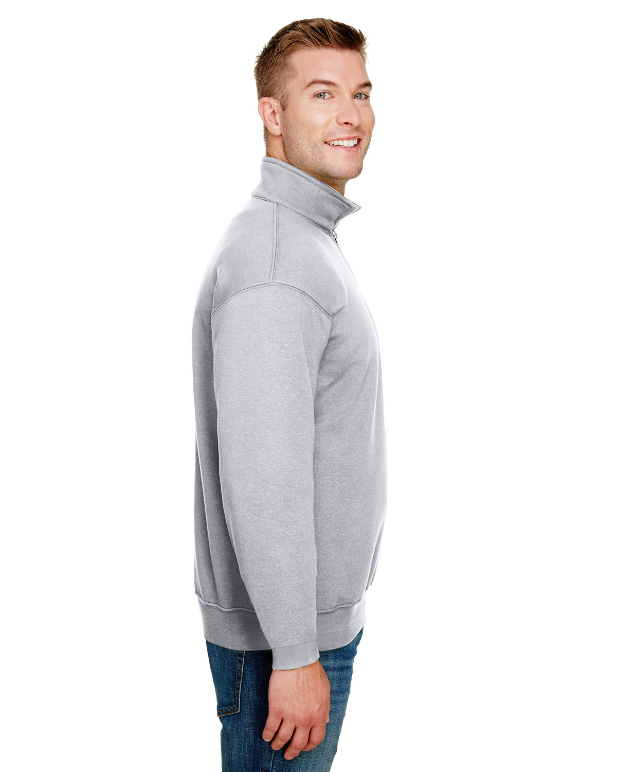 BA920 Bayside Unisex 9.5 oz., 80/20 Quarter-Zip Pullover Sweatshirt - Siide Image