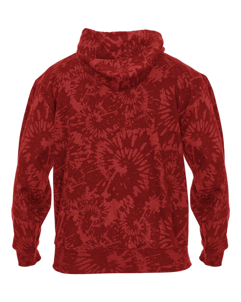 1275 Badger Tie-Dyed Triblend Hooded Sweatshirt - Back Image