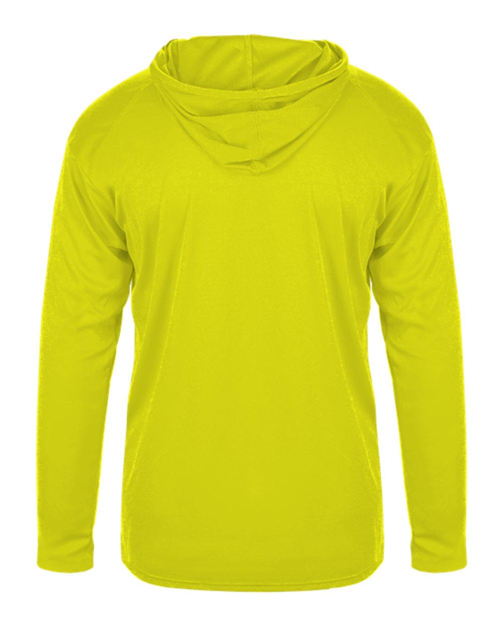 2105 Badger Youth B-Core Long Sleeve Hooded T-Shirt - Back Image